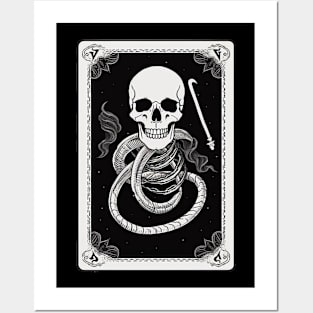 Skull Tarot Card Reader Astrology Occult Posters and Art